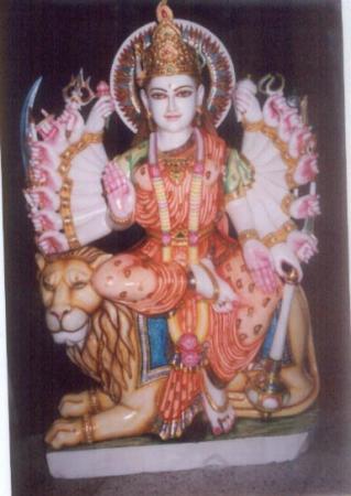 durga in 18 hands